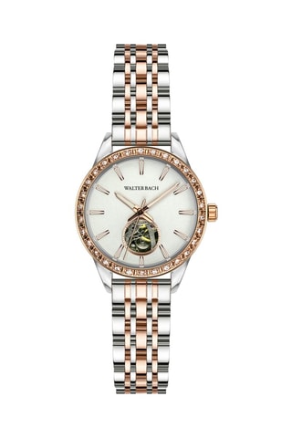 Reloj automático de acero chapado en ion de oro amarillo y plata - Walter Bach