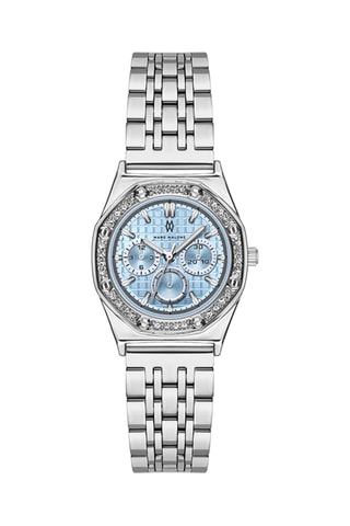 Reloj de cuarzo de acero - Plateado y azul