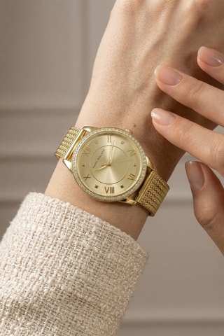 Reloj de cuarzo de metal - Dorado