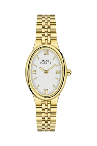 Reloj de cuarzo de acero - Dorado y blanco