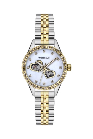 Reloj automático de acero - Plateado y dorado