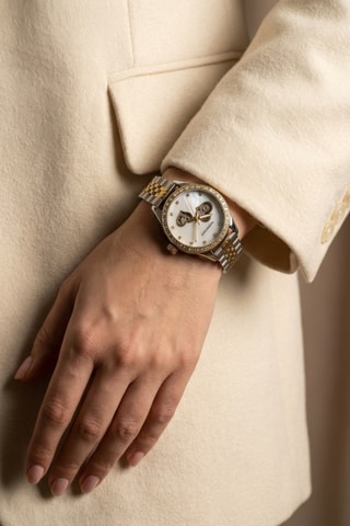 Reloj automático de acero - Plateado y dorado