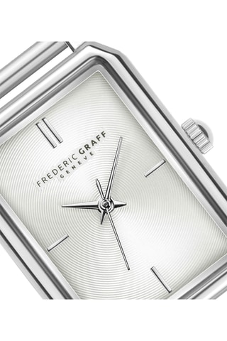 Reloj de cuarzo de piel y chapado en ion de plata - Frederic Graff