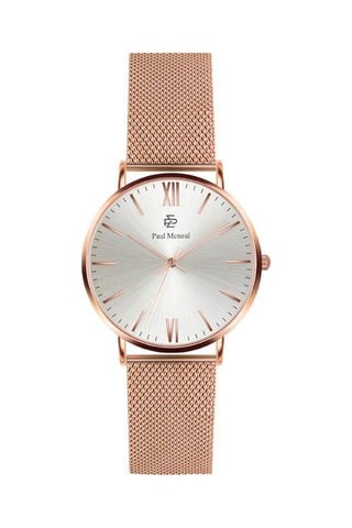 Reloj de cuarzo de acero - Rosa dorado y plateado - Paul McNeal