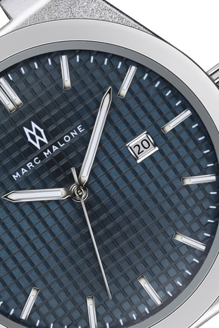 Reloj de cuarzo de acero - Plateado y azul