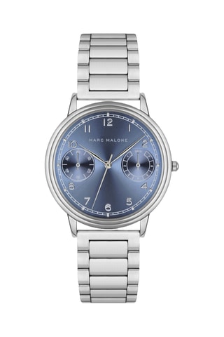 Reloj de cuarzo de acero - Plateado y celeste