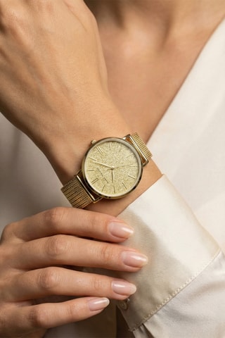Reloj de cuarzo de metal - Dorado