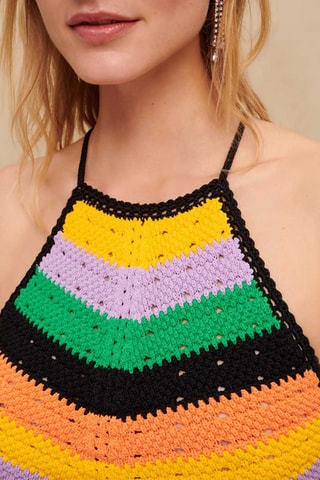Top en crochet - Noir et jaune