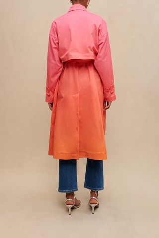 Trench oversize tie and dye - Rose et orange