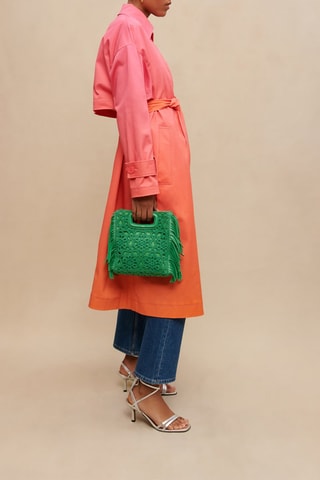 Trench oversize tie and dye - Rose et orange