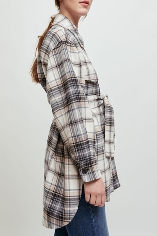Manteau en laine - Beige et bleu marine
