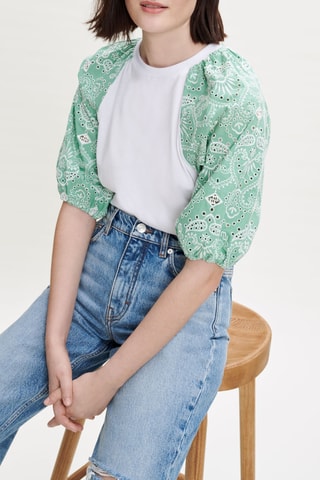 Top - Blanc et vert