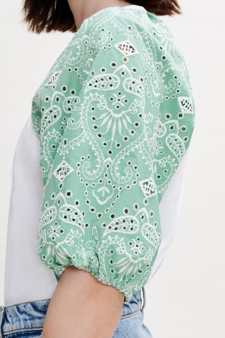 Top - Blanc et vert