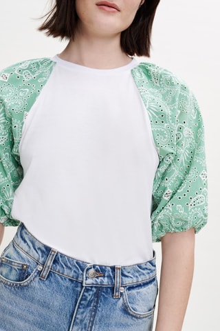 Top - Blanc et vert