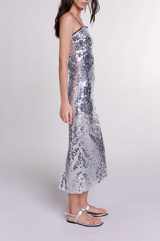 Robe midi - Argenté