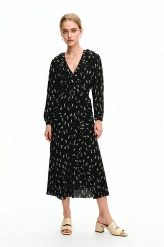 Robe portefeuille - Noir et blanc