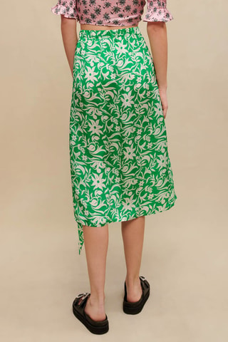 Jupe taille haute - Vert clair et écru