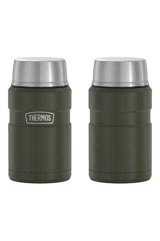 Porte-aliments isotherme compact en acier inoxydable King - 0,71 l