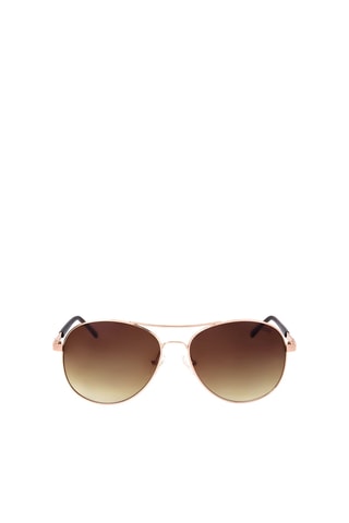 Lunettes de soleil femme - Catégorie 2 - Guess Factory - Doré et marron