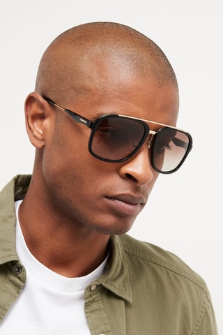 Lunettes de soleil homme - Catégorie 3 - Carrera - Doré et noir