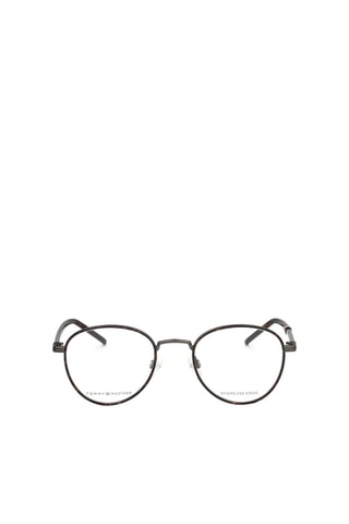 Lunettes de vue homme - Tommy Hilfiger - Noir, marron et argenté