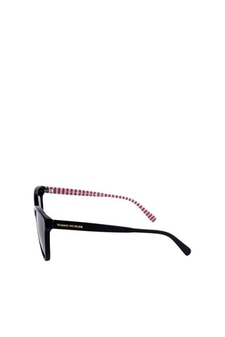 Lunettes de soleil femme - Catégorie 3 - Tommy Hilfiger - Noir et rouge