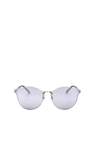 Lunettes de soleil femme - Verres effet miroir - Catégorie 3 - Swarovski - Noir et doré