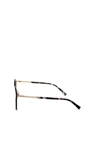 Lunettes de soleil femme - Verres effet miroir - Catégorie 3 - Swarovski - Noir et doré