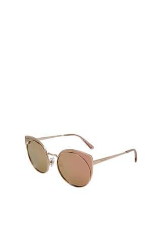 Lunettes de soleil femme ornées de cristaux Swarovski - Verres effet miroir - Catégorie 2 - Swarovski - Rose et doré