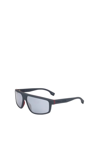 Lunettes de soleil homme - Verres effet miroir - Catégorie 3 - Hugo Boss - Rouge et gris