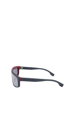 Lunettes de soleil homme - Verres effet miroir - Catégorie 3 - Hugo Boss - Rouge et gris