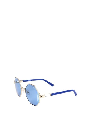 Lunettes de soleil ornées de cristaux Swaroski femme - Catégorie 2 - Swarovski - Bleu et doré