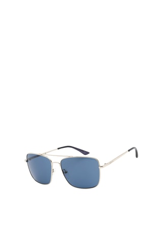 Lunettes de soleil homme - Catégorie 3 - Calvin Klein - Bleu et argenté