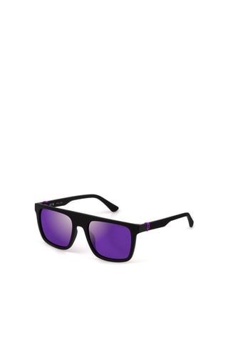 Lunettes de soleil polarisées homme - Verres effet miroir - Catégorie 3 - Police - Noir et violet
