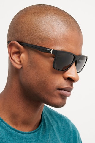 Lunettes de soleil polarisées homme Catégorie 3 - Noir - Argenté, blanc, gris et noir