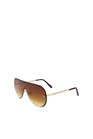 Lunettes de soleil femme - Catégorie 2 - Guess Factory - Marron et doré
