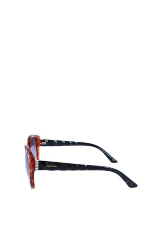 Lunettes de soleil femme ornées de cristaux Swarovski - Catégorie 2 - Swarovski - Noir et marron