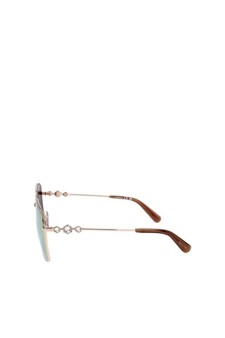 Lunettes de soleil femme - Catégorie 3 - Swarovski - Marron et doré