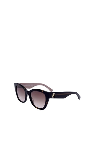 Lunettes de soleil femme - Catégorie 2 - Tommy Hilfiger - Noir et marron