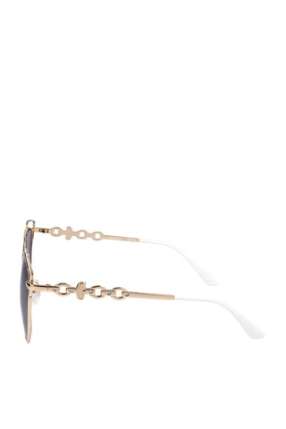 Lunettes de soleil femme - Catégorie 3 - Guess - Blanc, rose, doré et gris