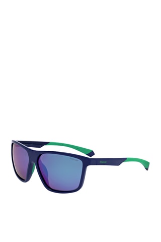 Lunettes de soleil polarisées homme - Verres effet miroir - Catégorie 3 - Polaroid Sport - Bleu