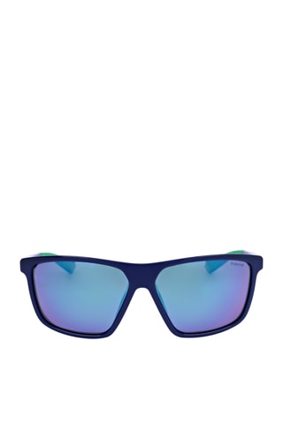 Lunettes de soleil polarisées homme - Verres effet miroir - Catégorie 3 - Polaroid Sport - Bleu