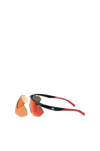 Lunettes de soleil homme - Verres effet miroir - Catégorie 3 - Adidas Sport - Noir et rouge
