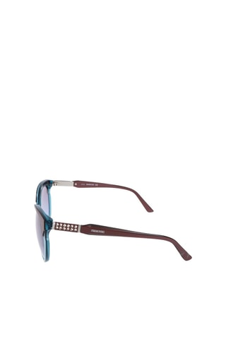 Lunettes de soleil femme - Catégorie 2 - Swarovski - Rouge, bleu et marron