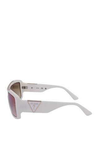 Zonnebril Dames - Bruin Spiegelende Glazen - Categorie 2 - Guess - Wit