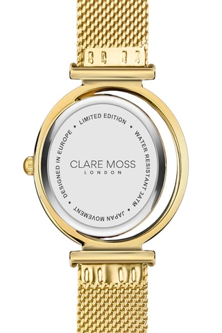 Orologio al quarzo in acciaio e madreperla Clare - Dorato