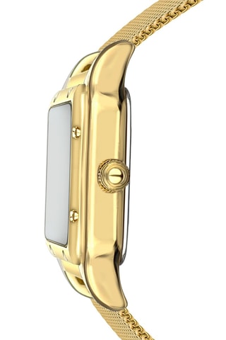 Orologio al quarzo in acciaio e madreperla Charlotte - Dorato