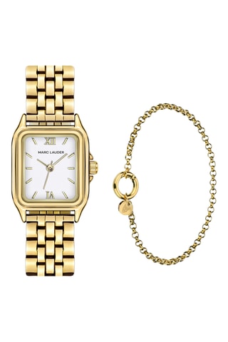 Orologio al quarzo e bracciale Antwerp - Dorato