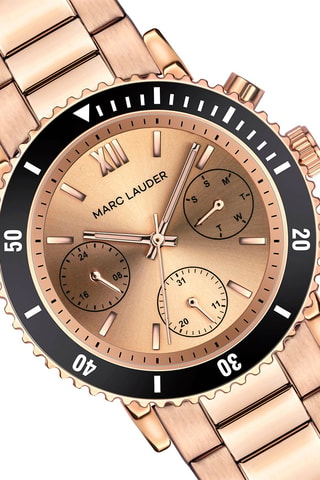 Orologio al quarzo in acciaio Granada - Dorato rosa e nero