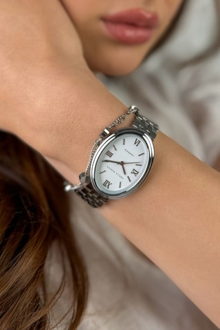 Orologio al quarzo in acciaio Soraya - Argentato